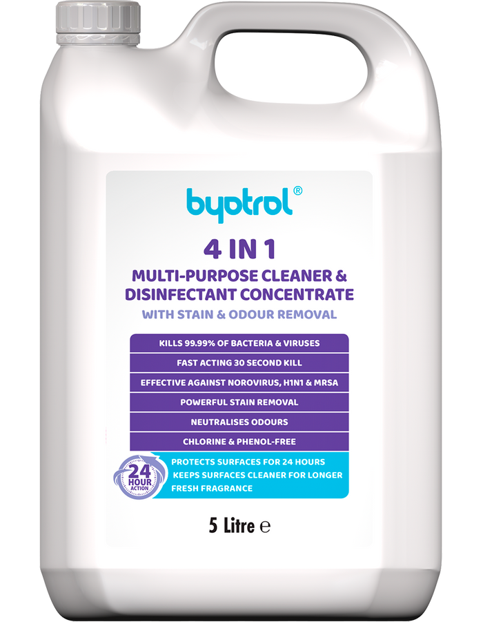 Multi-Purpose 4-in-1 Cleaner and Disinfectant Concentrate